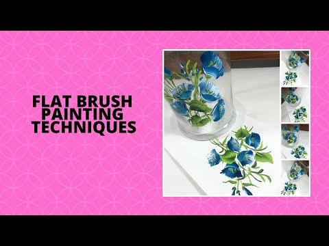 FLAT BRUSH PAINTING TECHNIQUES | Painting with Flat Brush | Tutorial | Aressa1 | 2020