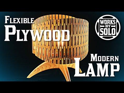 FLEXIBLE PLYWOOD LAMP // MID CENTURY MODERN // CNC CIRCULAR SAW // CNC MACHINING TIPS AND TRICKS