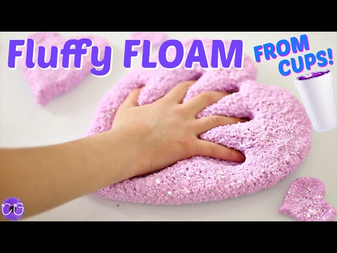 FLUFFY FLOAM SLIME FROM STYROFOAM CUPS!  NO BORAX NEEDED!