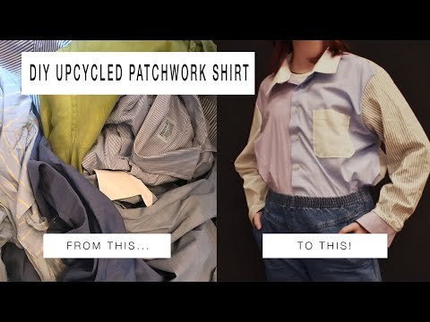 FREE AND EASY DIY UPCYCLED PATCHWORK SHIRT