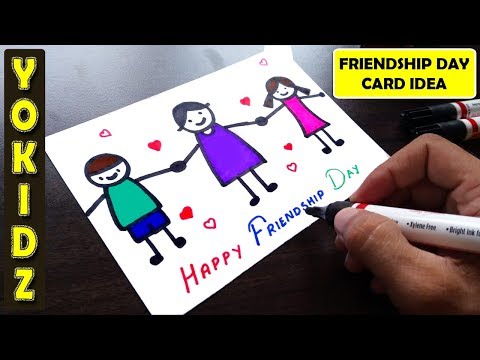 FRIENDSHIP DAY CARD IDEA | HOW TO MAKE FRIENDSHIP DAY CARD | EASY GREETING CARD FRIENDS