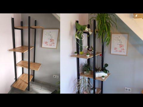 Fabriquer une &eacute;tag&egrave;re d'angle en bois et m&eacute;tal pour plantes