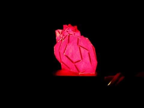 Faceted heart lamp