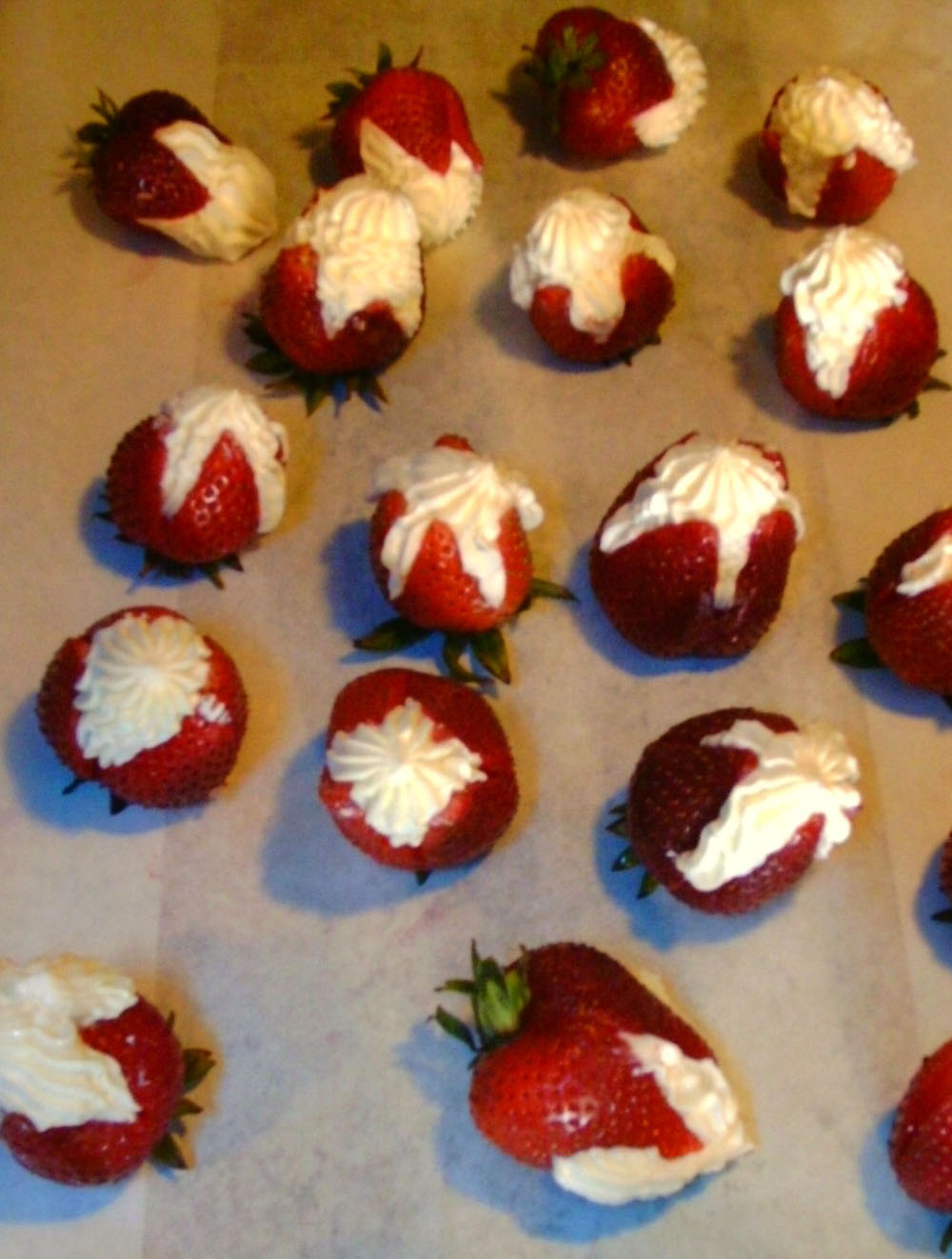 Filled Strawberries on Sheet.JPG