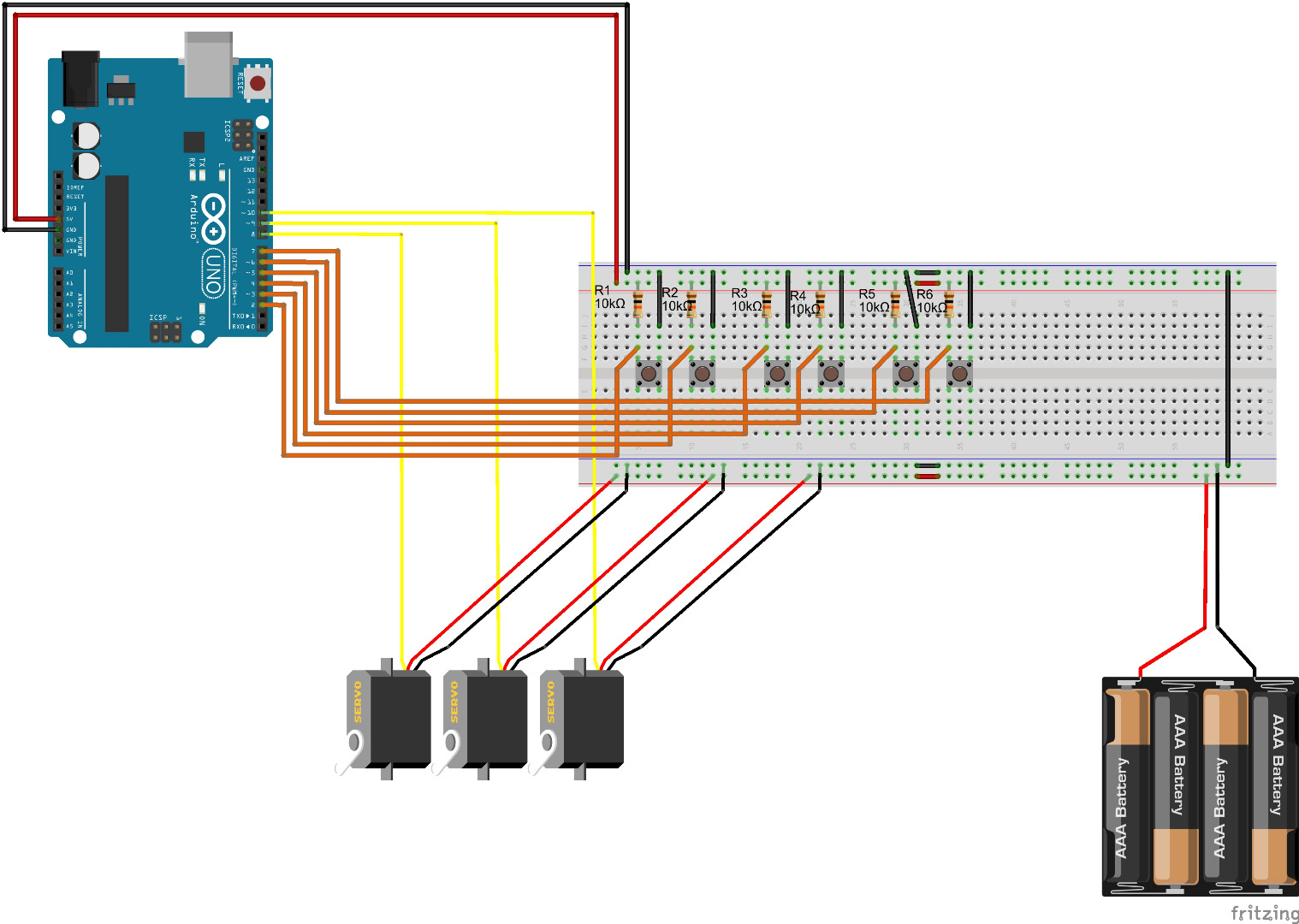 Final layout for 6 buttons + 3 servos + Arduino_bb.jpg