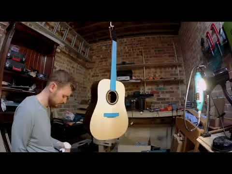 Finishing Hand made Acoustic Guitar