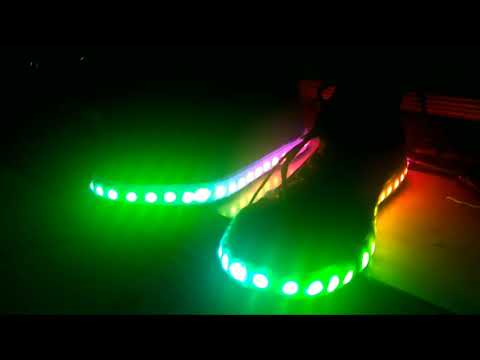 Fire blinks DIY RGB  LED shoes