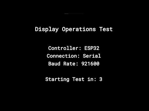 First Run - ESP32 Display Control &amp;amp; Handling Operations