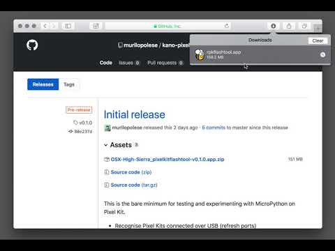 Flash MicroPython to Kano Pixel Kit on OSX High Sierra