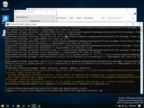 Flash MicroPython to Kano Pixel Kit on Windows 10 (Using Python)