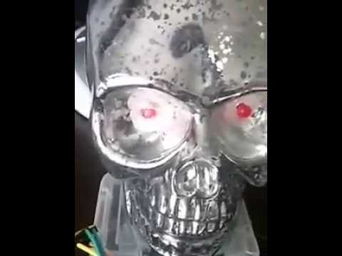 Flashing LED Skull Decoration