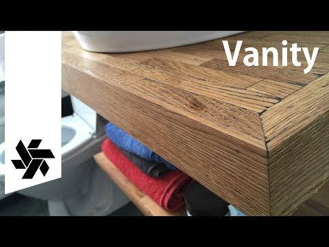 Floating Parquet Vanity // DIY Woodworking, Bathroom part 4