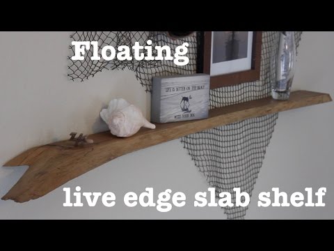 Floating live edge shelf // How-To