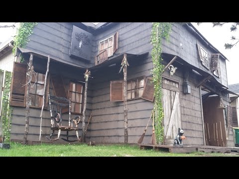 Forest Cabin Halloween Facade