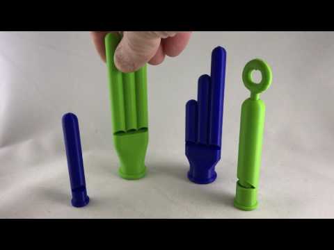 Four 3D Printed Whistles