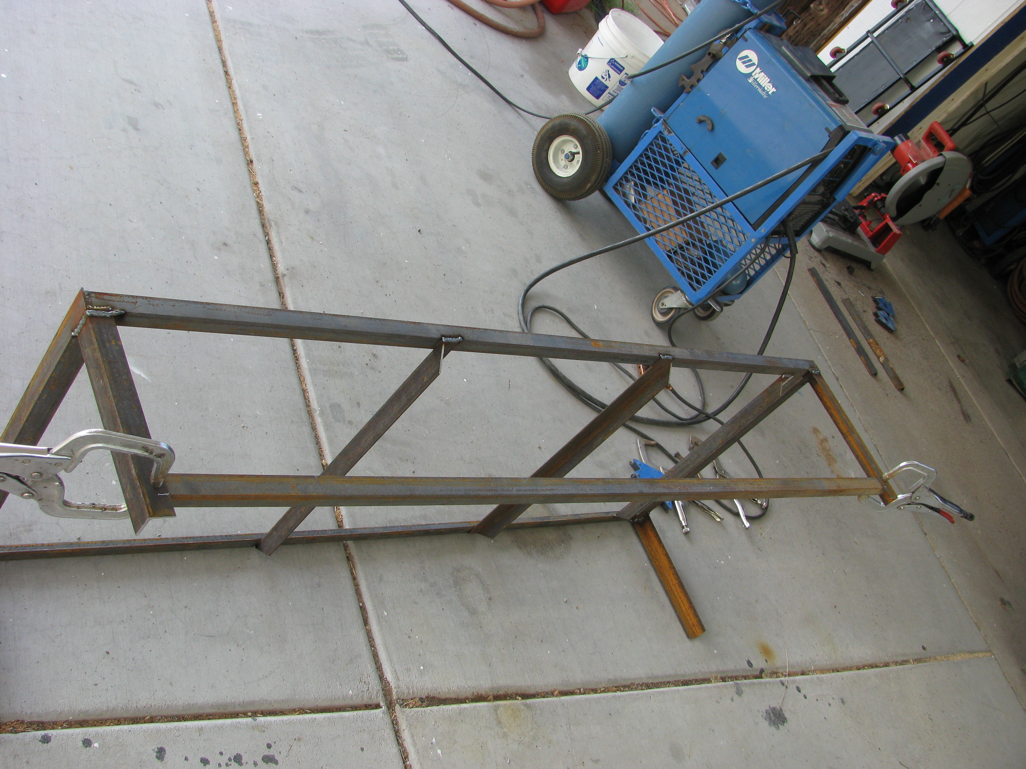 Frame - rear brace clamped.JPG