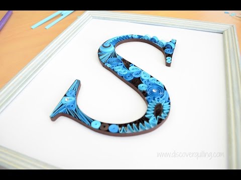 Framed Paper Quilling Letter S