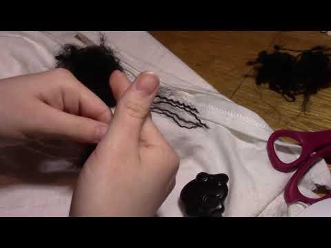 Frank Zappa Puppet: Hair Timelapse - Brushing the Yarn