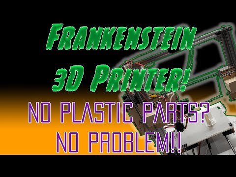 Frankenstein Printer Build - DIY 3D Printer using wood and scrap parts!