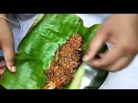 Fried Fish in banana Leaf Marination