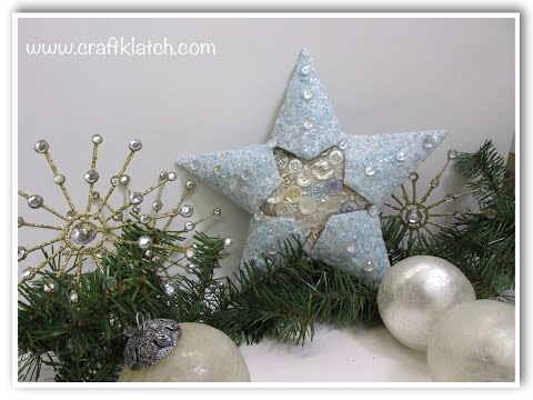 Frosty Christmas Star Recycling Craft Challenge Tutorial