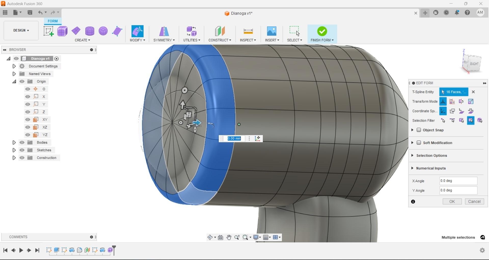 Fusion Free Form Eye Cylinder Modify Move Selected Faces and Vert.jpg