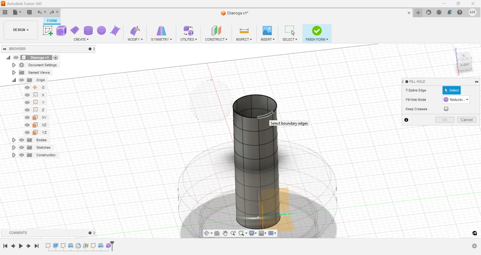 Fusion Free Form Neck Cylinder Modify Fill Hole Default.jpg