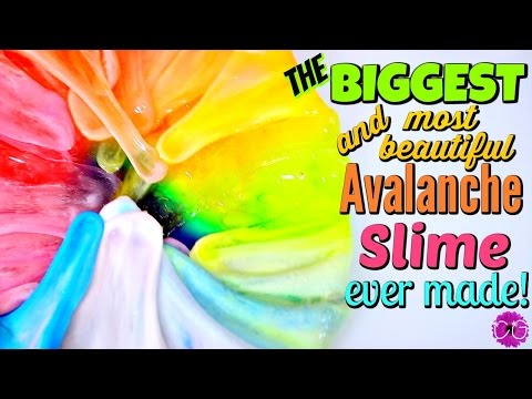 GIANT AVALANCHE SLIME!  BIGGEST MOST BEAUTIFUL AVALANCHE SLIME EVER!