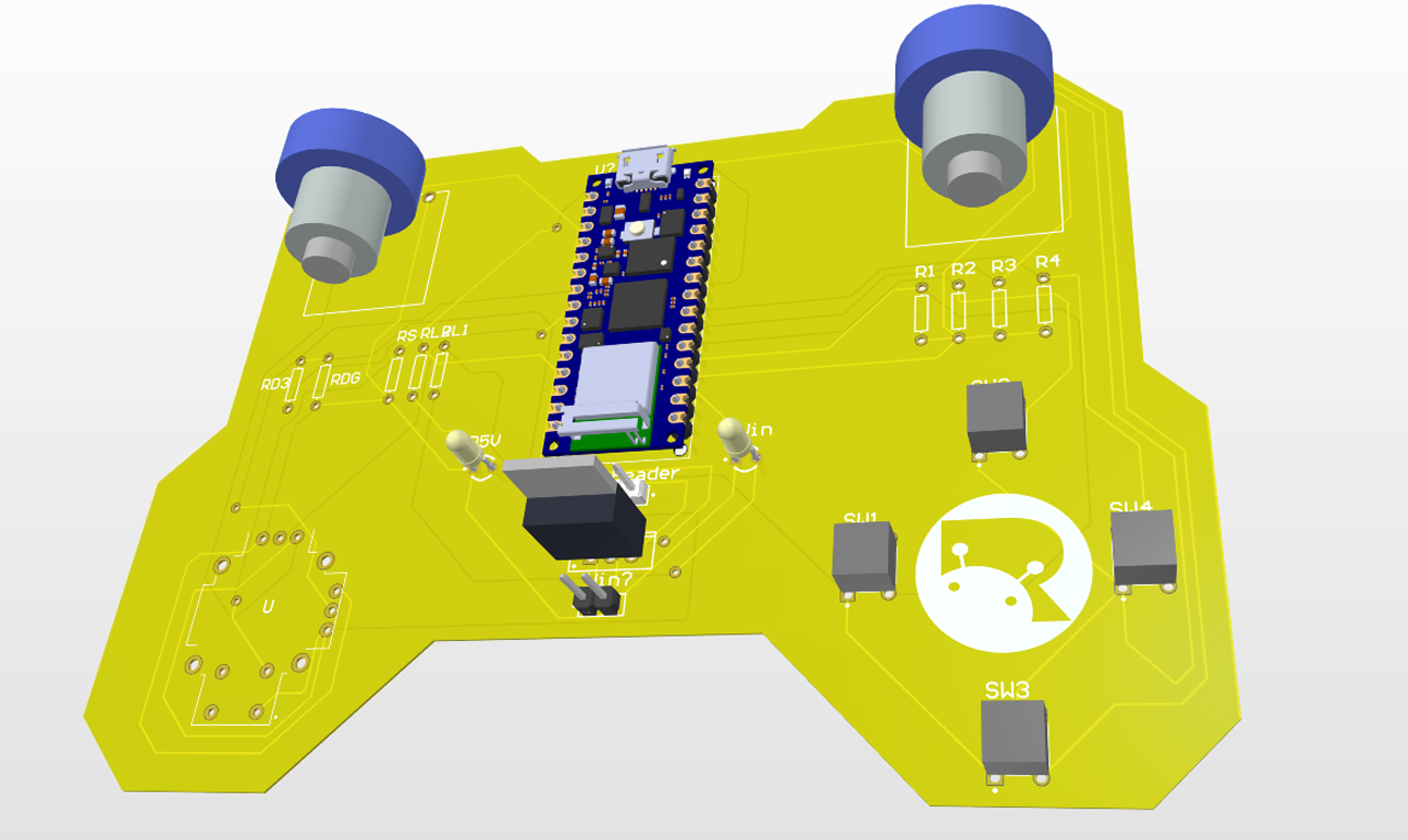 Gaming Joystick PCB 3D Model.png