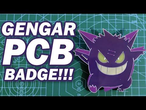 Gengar PCB Badge made from PCB!