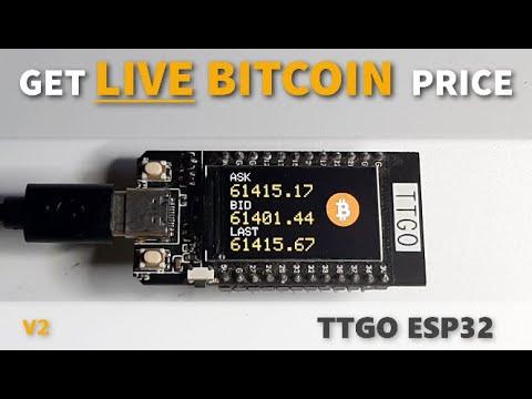 Get BITCOIN LIVE PRICE TTGO ESP32 - Cryptocurrency Tutorial V2