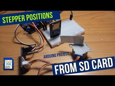 Get Stepper Motor Positions From SD Card using Arduino