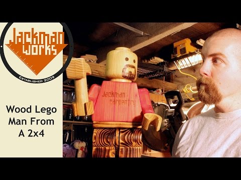 Giant Wood Lego Man (from a 2x4) -- 2015 2x4 Competition Entry - Jackman Works