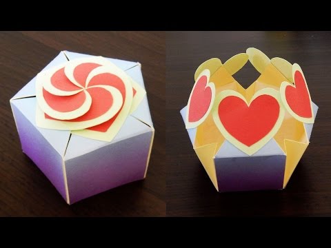 Gift box sealed with hearts - a smart alternative to gift wrapping - EzyCraft