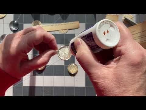 Glueing the Book Page Circle to the Glass Cabochon and Pendant Tray Base