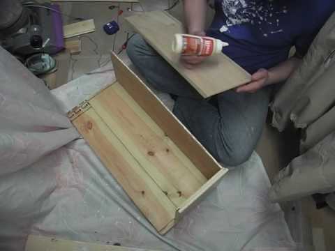 Gluing drawer together after dry fit.