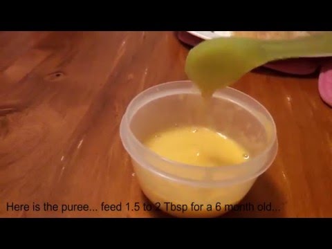 Golden Peach puree - Fruit purees for babies (6+ months babies) - stage 1 babyfoodrecipes