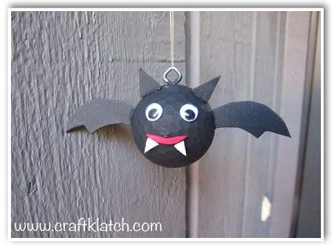 Golf Ball Bat DIY   Recycling Halloween Craft