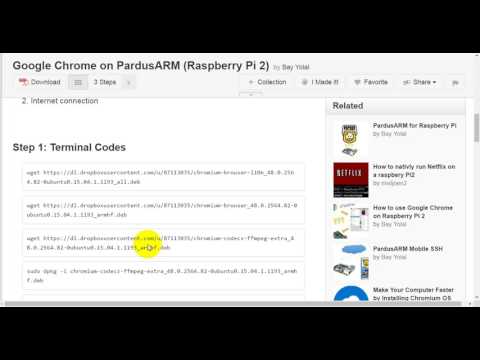 Google Chrome on PardusARM (Raspberry Pi 2)