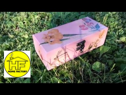 HOW TO DECOUPAGE WOODEN BOX  * Lana's box *