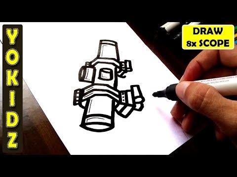 HOW TO DRAW 8X SCOPE - PUBG