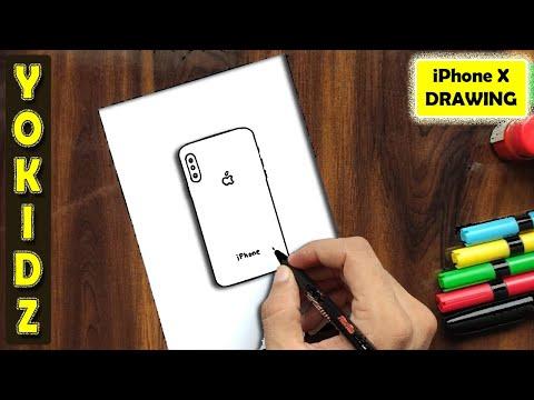 HOW TO DRAW APPLE IPHONE X