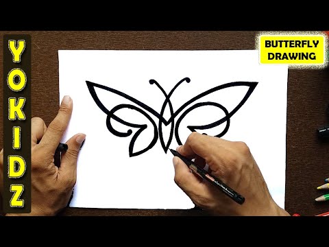 HOW TO DRAW BUTTERFLY EASY