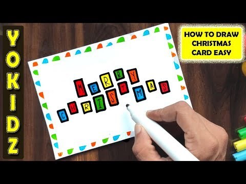 HOW TO DRAW CHRISTMAS CARD EASY