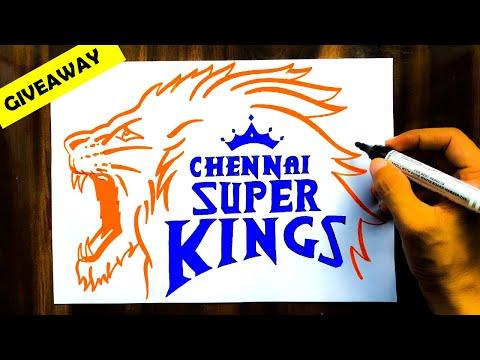 HOW TO DRAW CSK LOGO STEP BY STEP EASY | CSK SYMBOL DRAWING