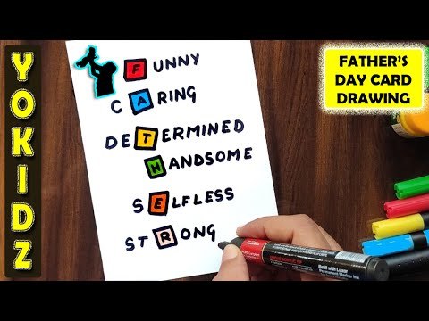 HOW TO DRAW FATHERS DAY CARD | FATHERS DAY DRAWINGS