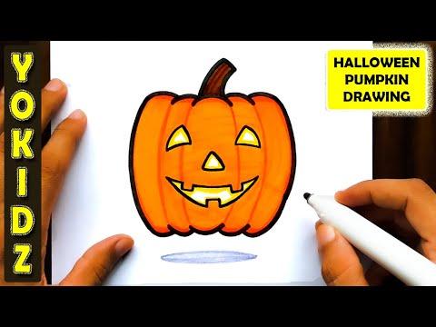 HOW TO DRAW HALLOWEEN PUMPKIN EASY