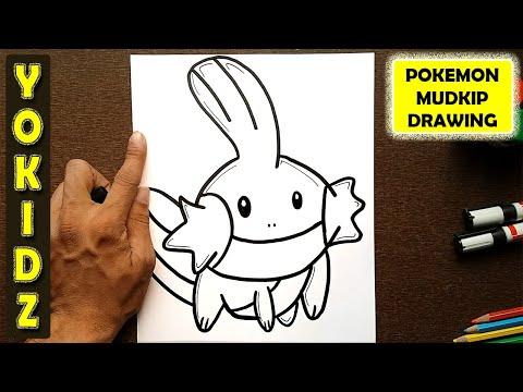 HOW TO DRAW MUDKIP POKEMON