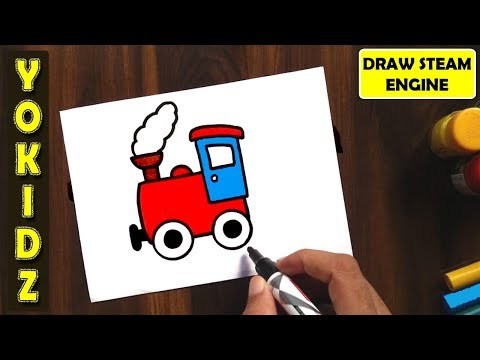 HOW TO DRAW STEAM ENGINE