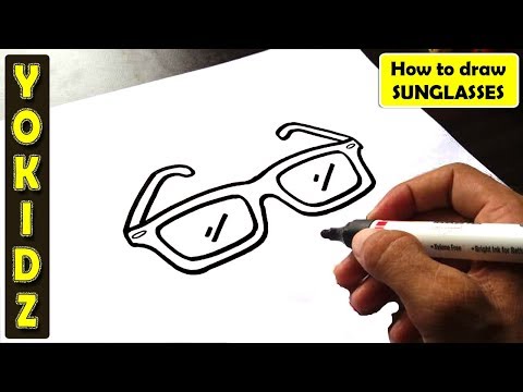 HOW TO DRAW SUNGLASSES EASY